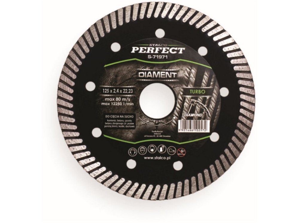 Tarcza diamentowa Stalco S-71971 125x22,2 mm TURBO