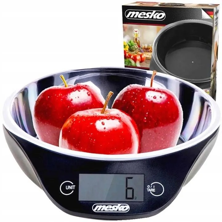 Waga Kuchenna z Misą MS 3164 5kg/1g LCD Czarna