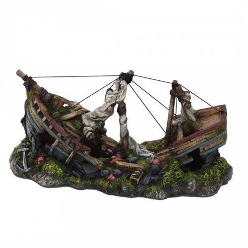 Levně Akvarijní dekorace Ebi Potopená loď 3 L 37,5x17,5x20cm