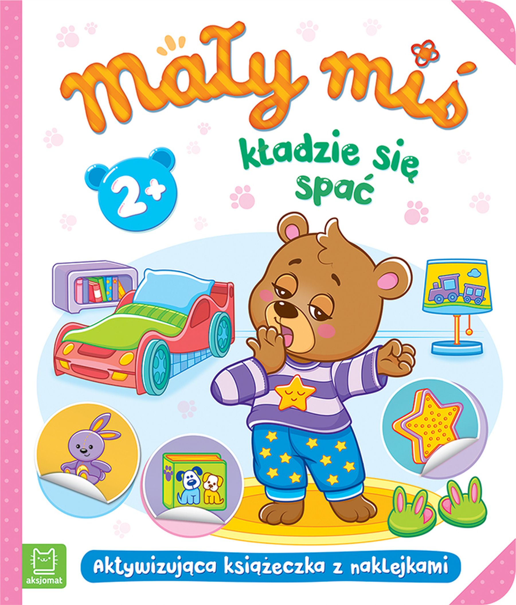 

Mały miś kładzie się spać z naklejkami 2+