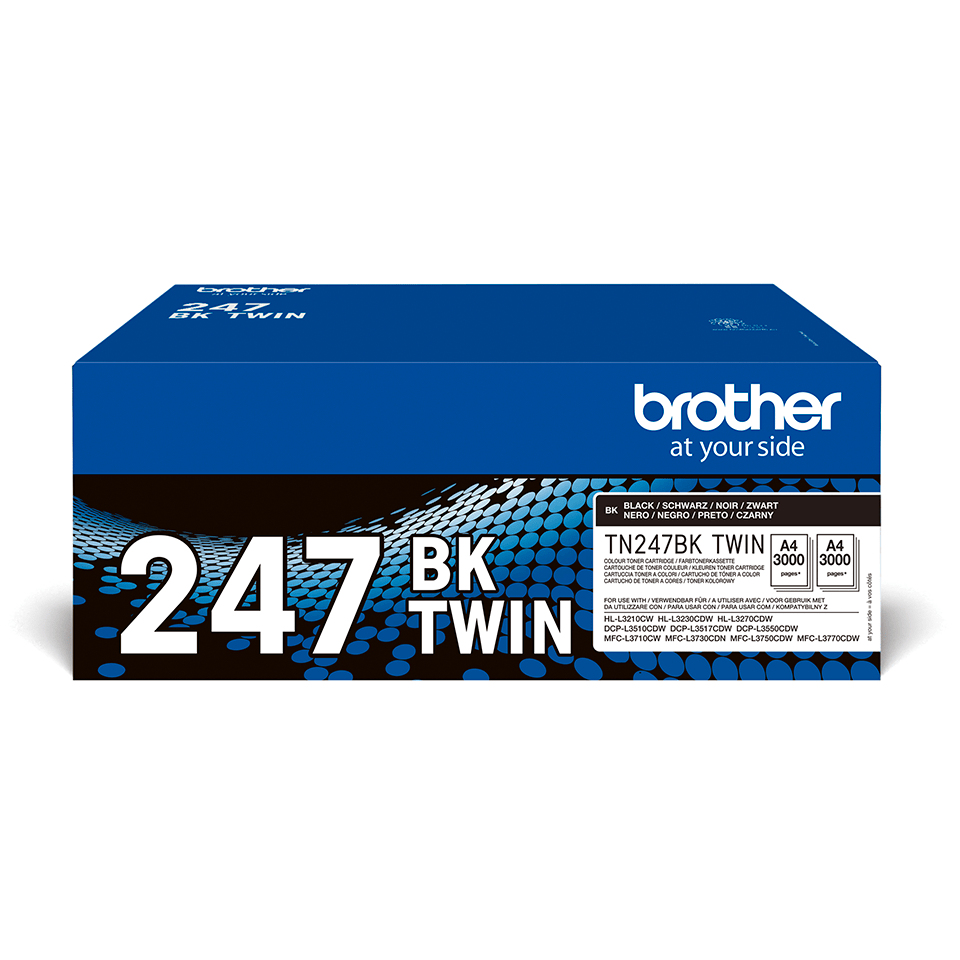 2x originálny toner Brother TN-247 Black TwinPack L3210cw L3270cdw L3510