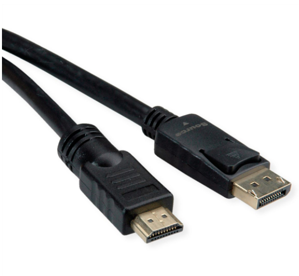 Roline 11.04.5776 kabelový adaptér 7,5 m Hdmi typu A (standardní) DisplayPort