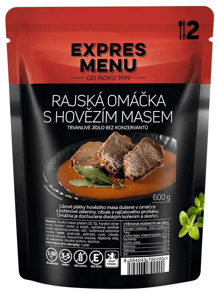 Levně Omáčka Rasjka s hovězím masem 2 porce Expres Menu 600 g
