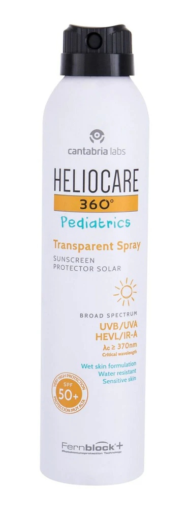Heliocare 360 Pediatrics transparentní ochranný sprej na opalování SPF50+ 200 ml