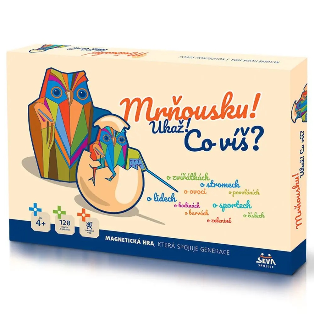 Mrňousku! Ukaž!, co víš? společenská magnetická hra v krabici 42x29x6cm