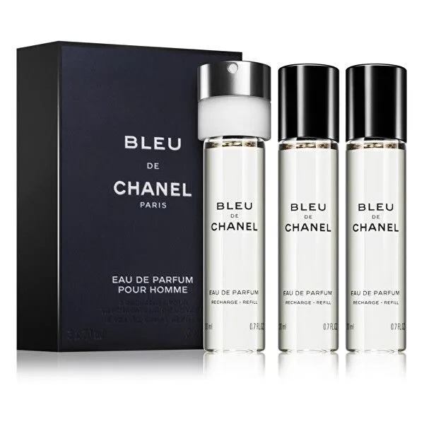 Chanel Bleu De Chanel náplně – parfémovaná voda 20 ml x 3 ks