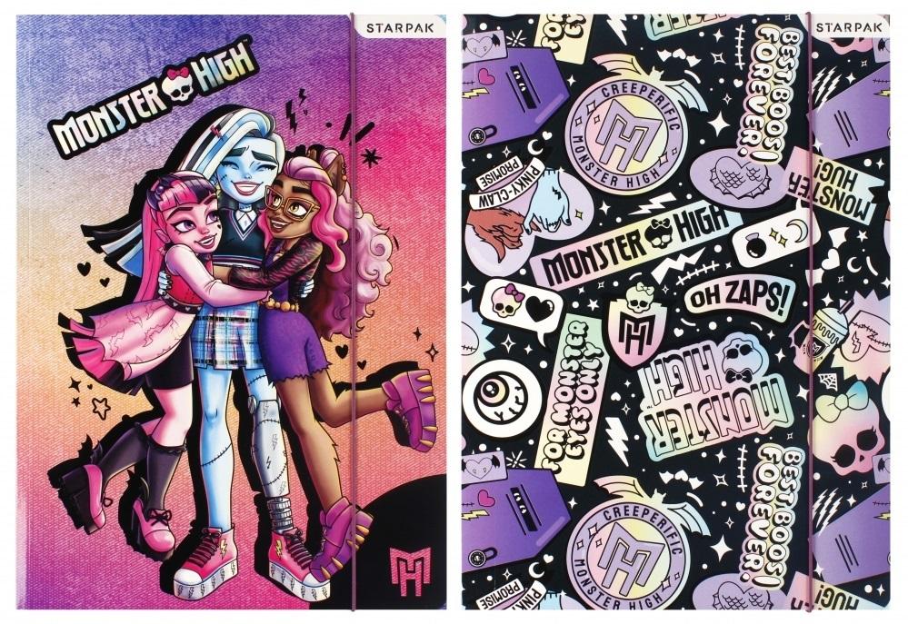 TECZKA Z GUMKĄ A4 MONSTER HIGH STARPAK