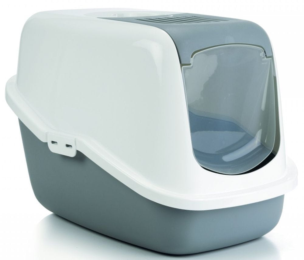 Levně Toaleta pro kočky Savic Nestor bílo-šedá
