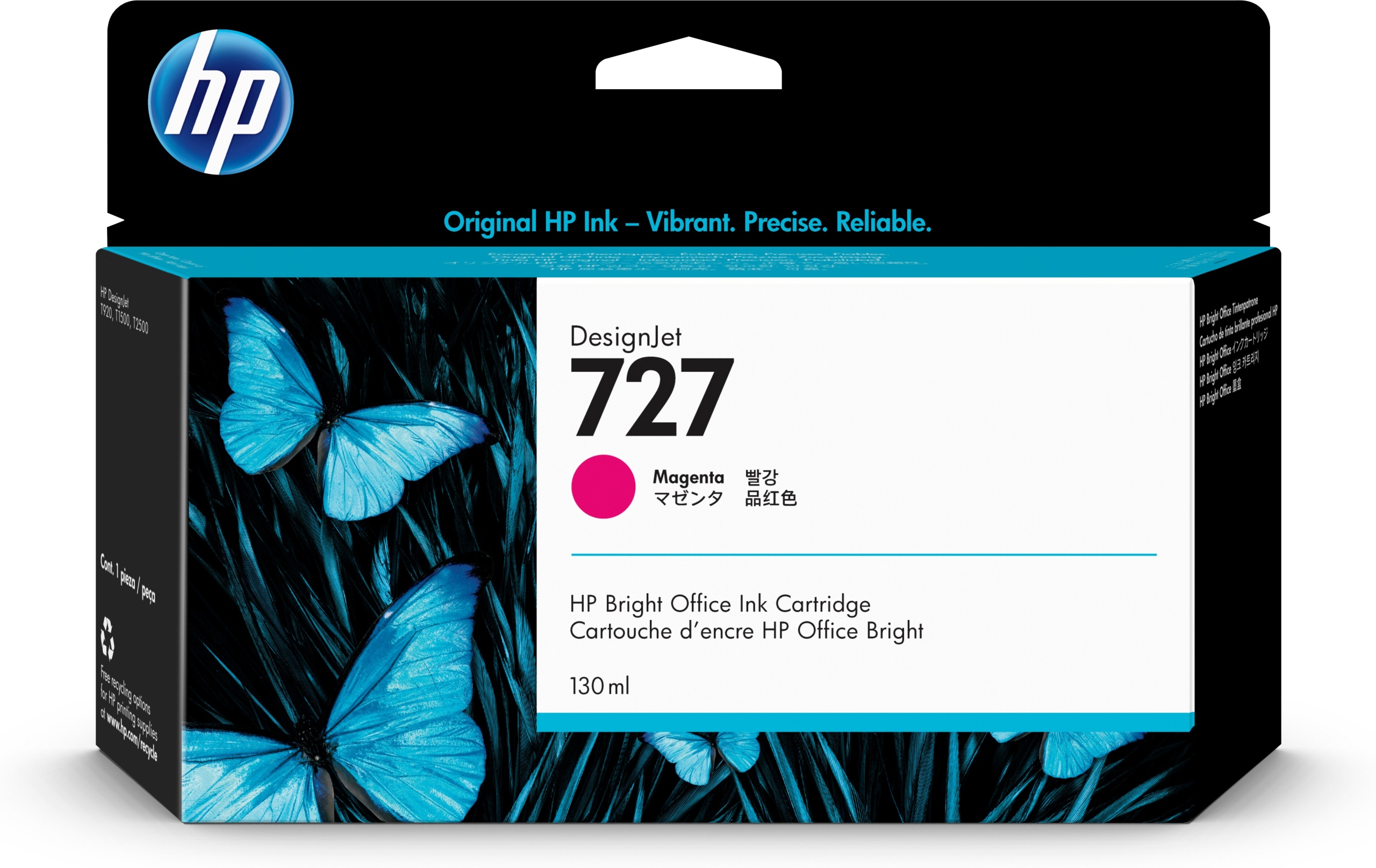 Inkoust Hp 727 B3P20A červený (magenta) Originál