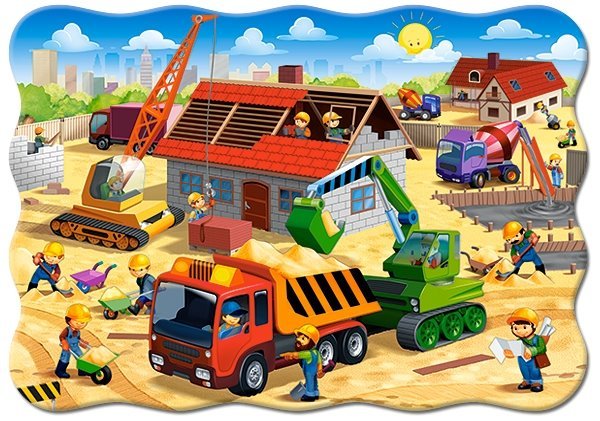

Puzzle 30 Budowa Domu Maszyny Koparka 4+ Castor