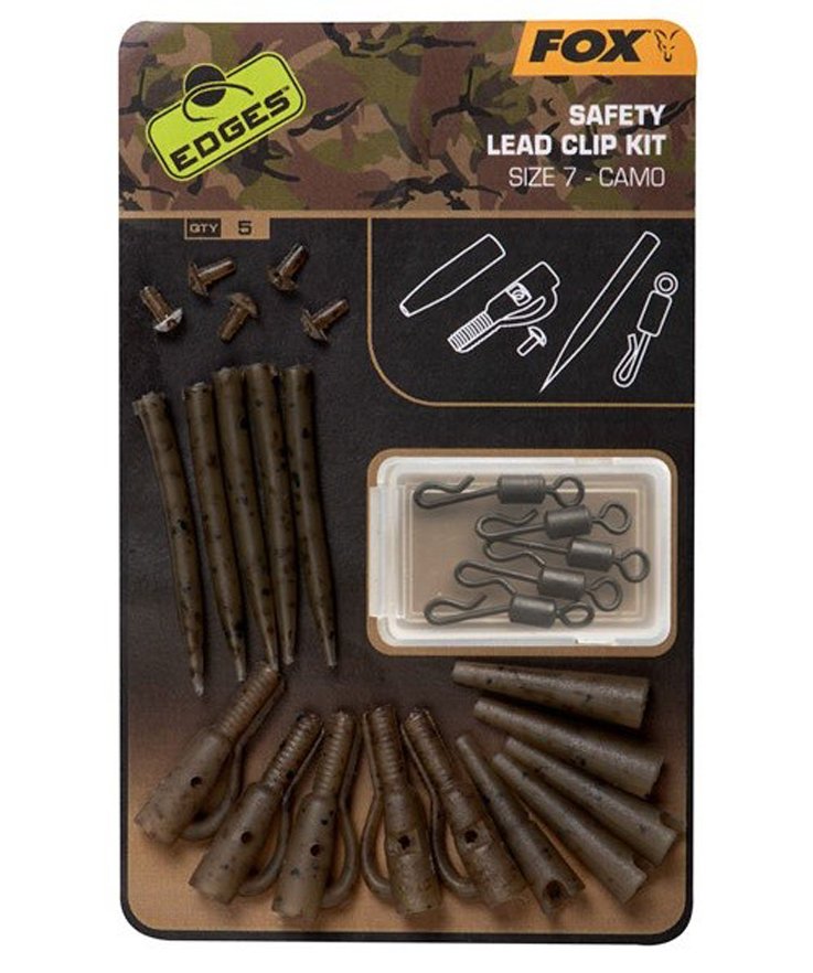 Zestaw końcowy Fox Edges Camo Lead Clip Kit size 7