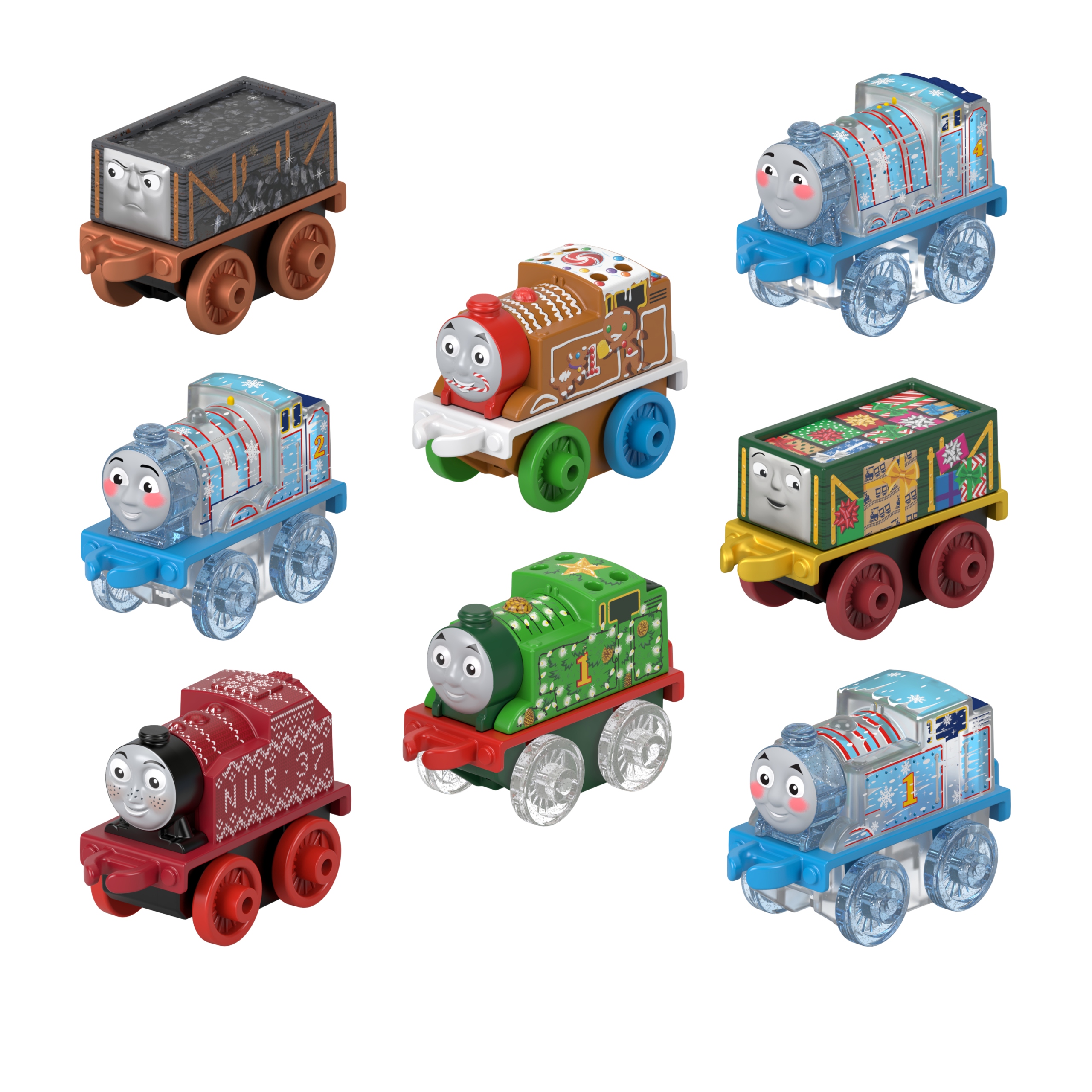 Адвент-календарь Fisher-Price Thomas and Friends HWB49, 24 мини-паровозика, от 3 лет — фото 3