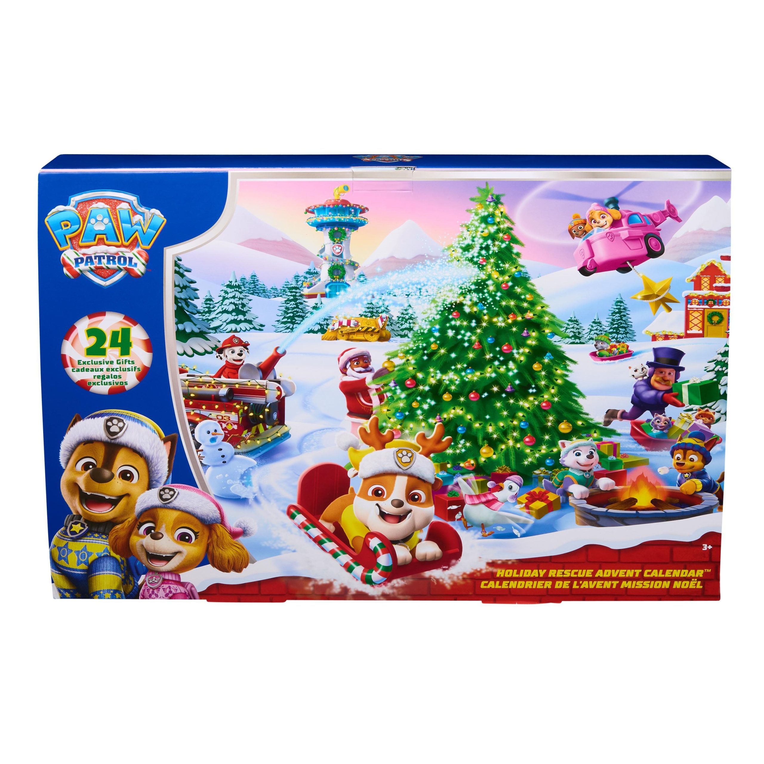 Адвент-календарь Paw Patrol, 24 сюрприза: фигурки, 7 машинок и аксессуары, от 3 лет — фото 5