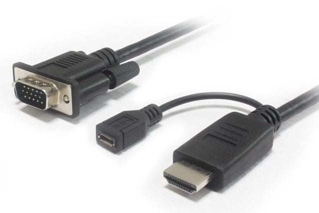 Konwerter Hdmi na Vga Premiumcord z zasilaczem microUSB