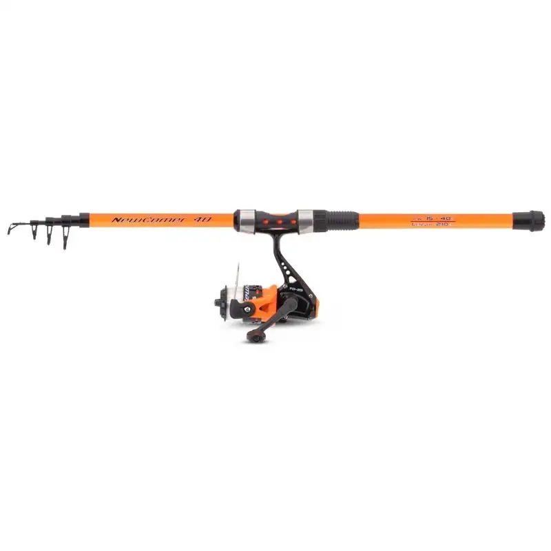 Pomarańczowa Wędka Z Kołowrotkiem Sanger Newcomer II 210 15-40G