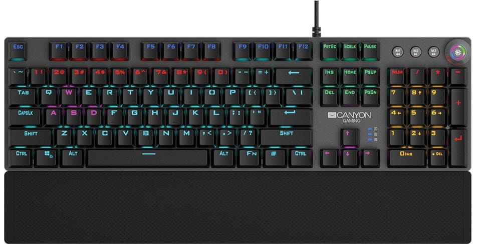 CANYON Klawiatura gamingowa Nightfall GK-7 RGB Przewodowa Szara — 4