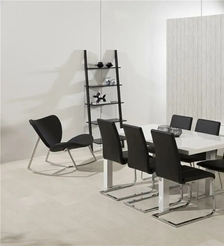 Regał Czarny otwarty drewno kauczuk 63x38 wys.183 Liczba półek 5