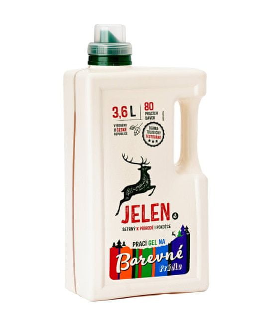 Tekutý prací prostředek na barevné prádlo Jelen 3,6 l