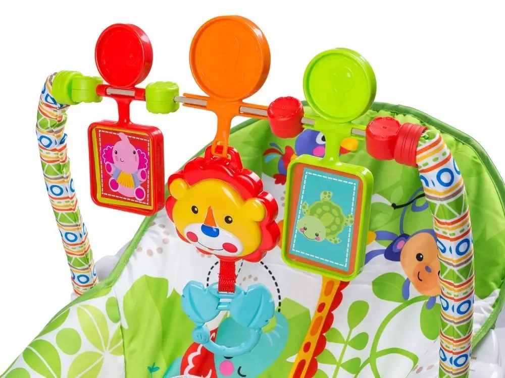 LEŻACZEK BUJACZEK DLA DZIECI FOTELIK ZABAWKI WIBRACJE DŹWIĘKI 3W1 Wysokość produktu 55 cm