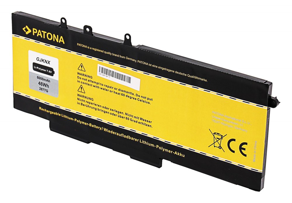 Lítium-polymérová batéria 6000 mAh pre notebooky Dell Patona