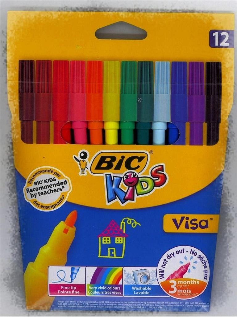 FLAMASTRY BIC KIDS VISA 12KOL. 2758