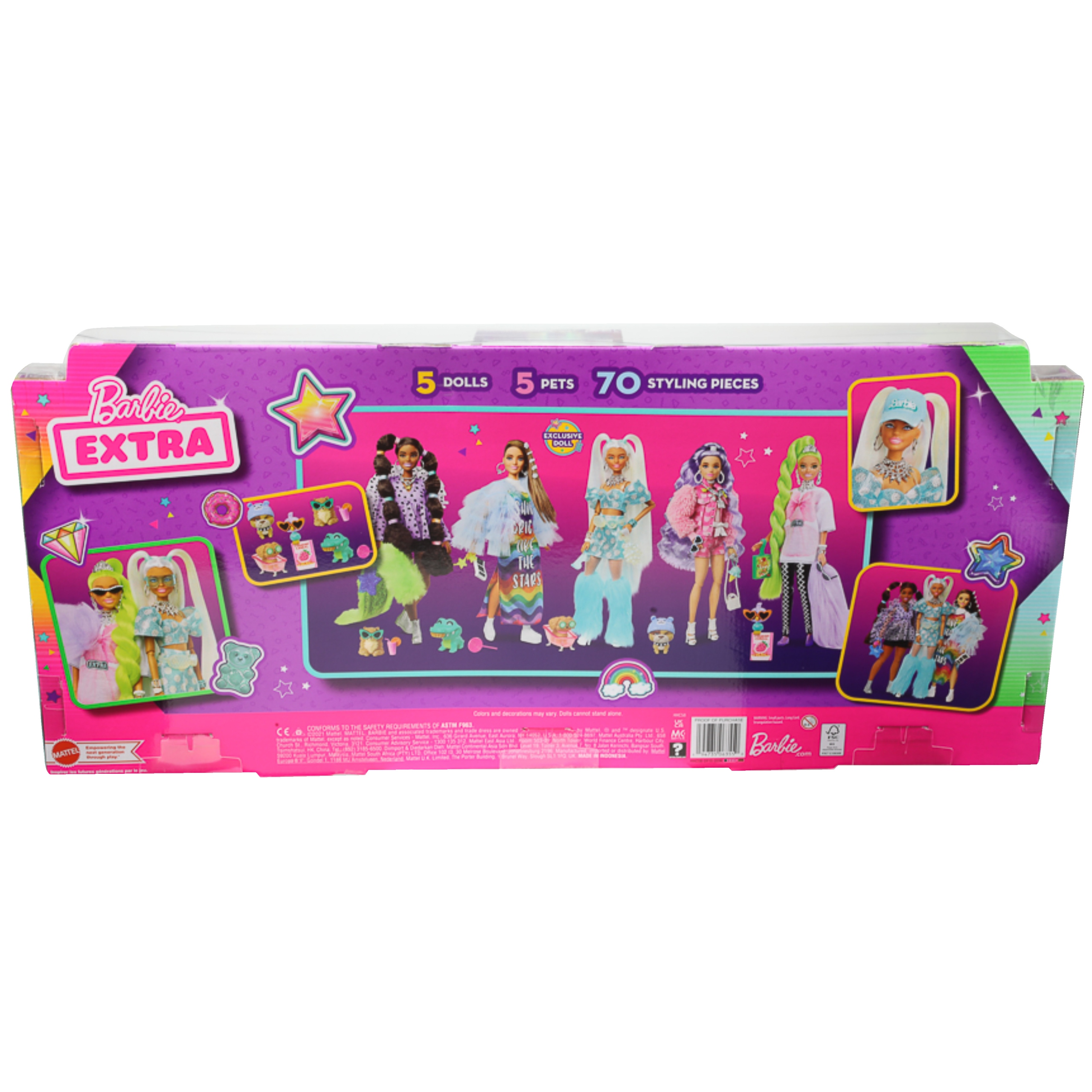Barbie Extra zestaw BARBIE 5-pak Lalek HHC58 Certyfikaty, opinie, atesty CE