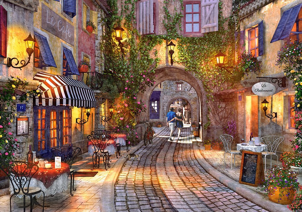 

Puzzle Miasta Ulice Francja Spacer 9+ 500 Castor