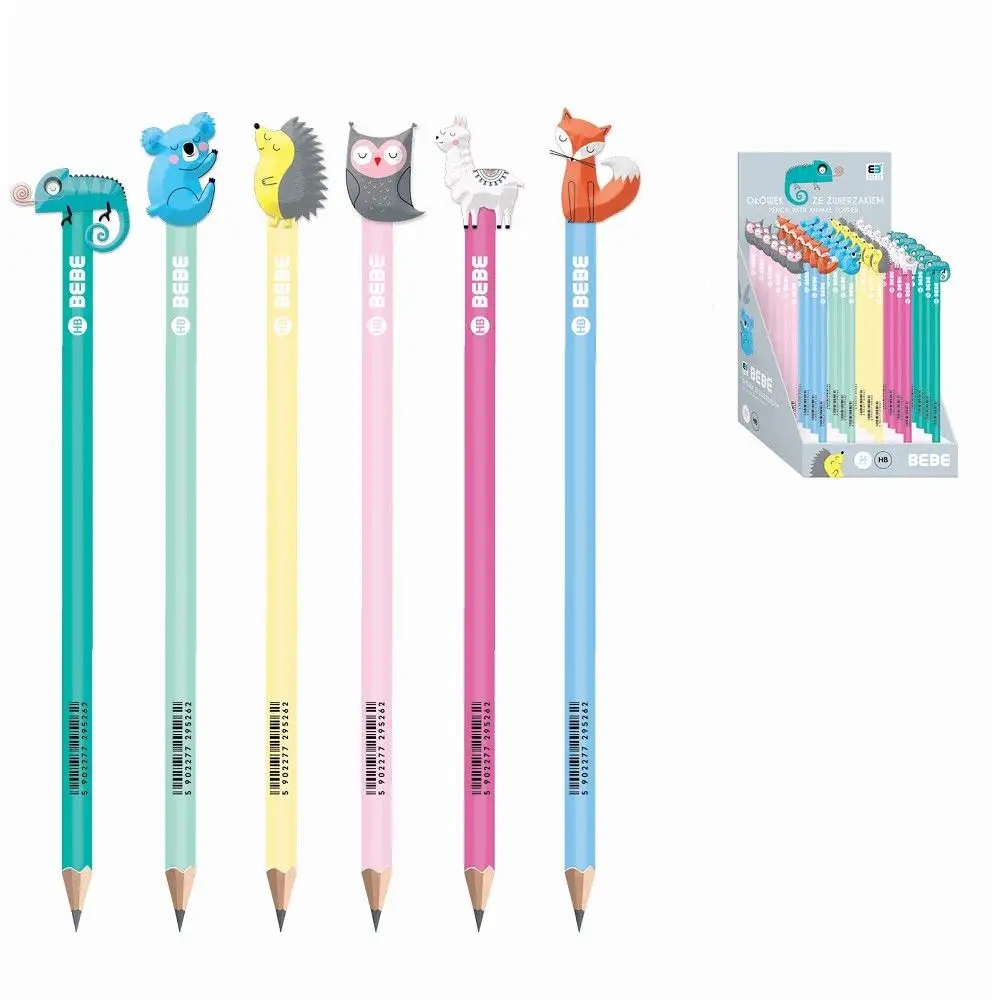 Ołówek z figurką kameleon i koala Interdruk HB, zestaw 2 szt. EAN (GTIN) 5902277295262