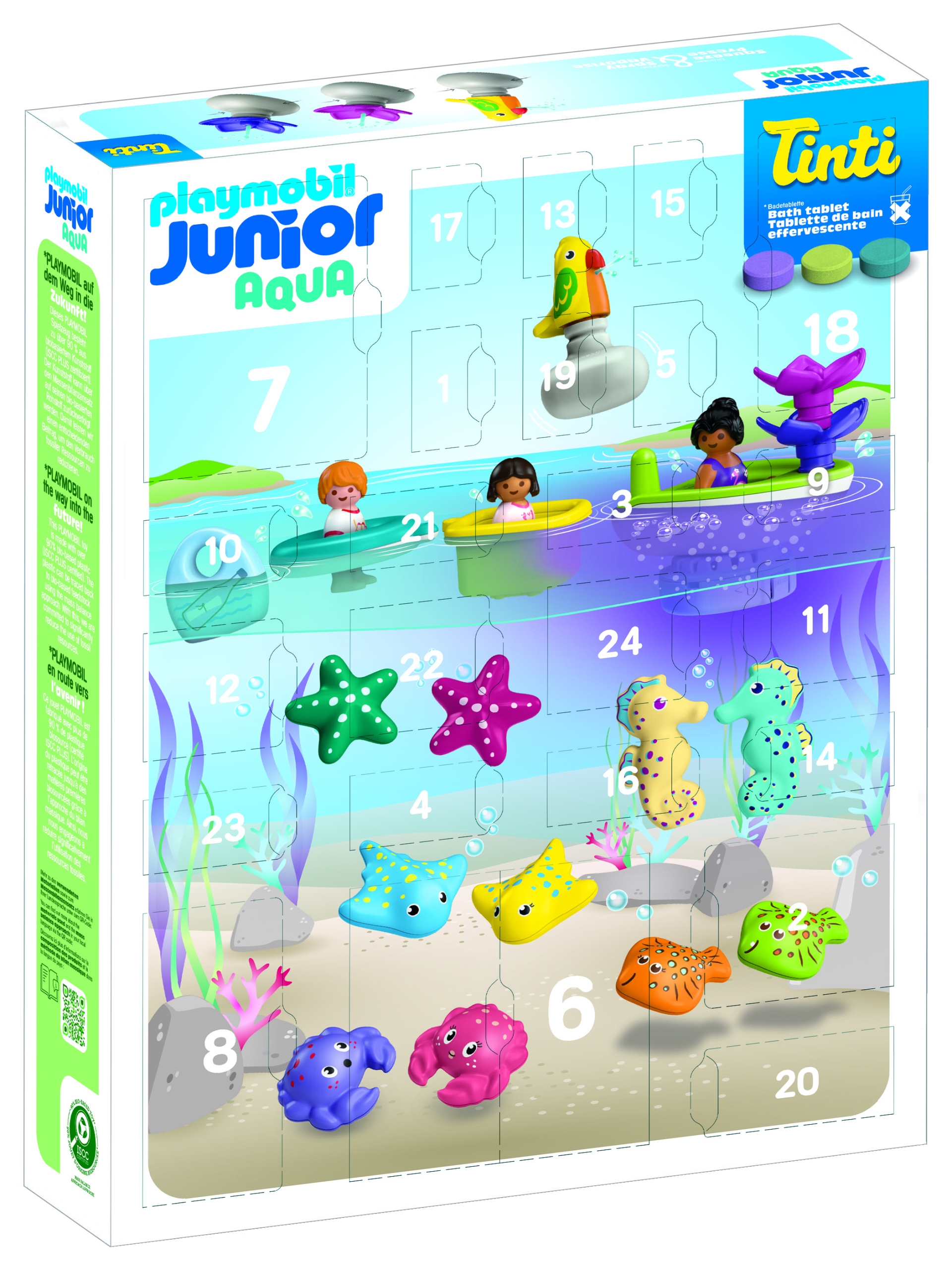 Адвент-календарь Playmobil Junior 71777, игры в ванне: лодка и таблетки для ванны, от 1 года — фото 6
