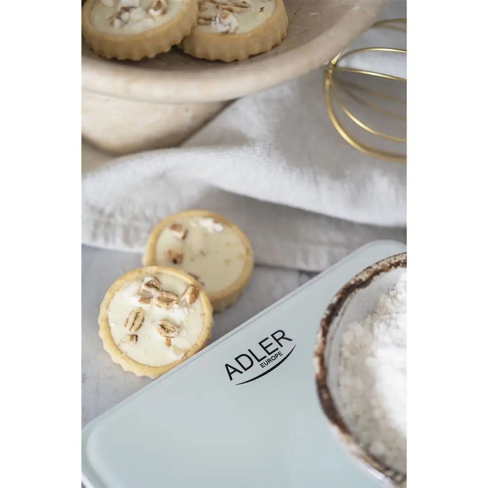 Waga kuchenna Adler AD 3177 10kg USB-C biała szklana platforma