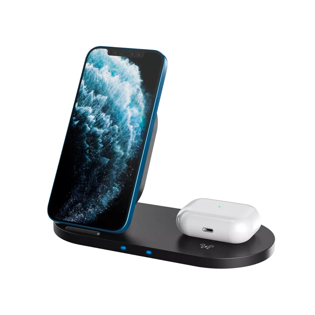 CANYON Ładowarka bezprzewodowa WS-202 10W 2w1 Czarna — 11