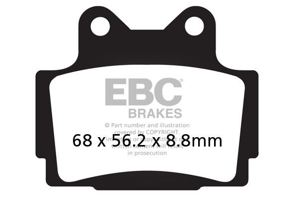 Ebc FA104HH Brzdové doštičky Yamaha XJ600/TZR125/FZR400 (zadná časť)