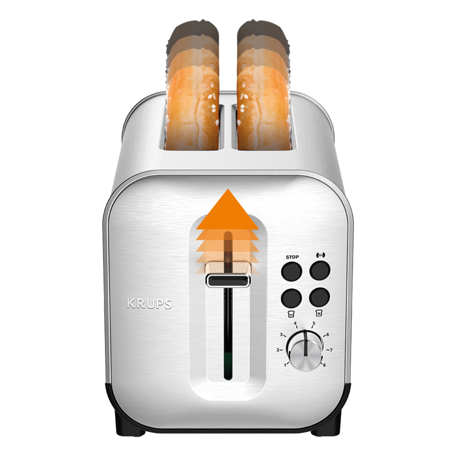 Toustovač Krups KH682D10 stříbrný/šedý 850 W