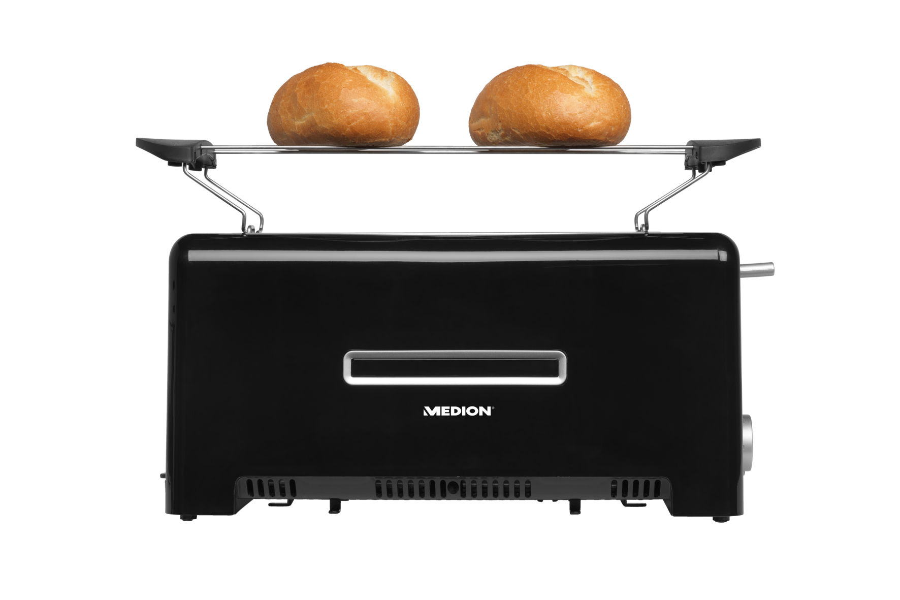 Velký Toustovač Medion MD 15709 černý 1400 W na 4 tousty Nástavec na housky