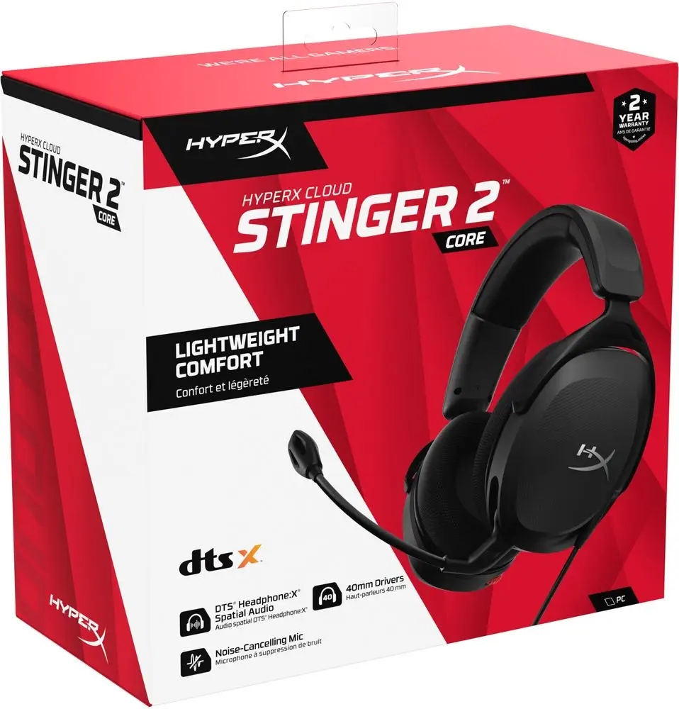 Słuchawki HyperX Cloud Stinger 2 Core Konstrukcja zamknięta