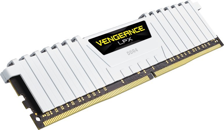 CORSAIR DDR4, 3000MHz 16GB 2x8GB Dimm, 16-20-20-38, XMP 2.0, Vengeance LPX White Heatspreader, Black PCB, 1.35V — 6