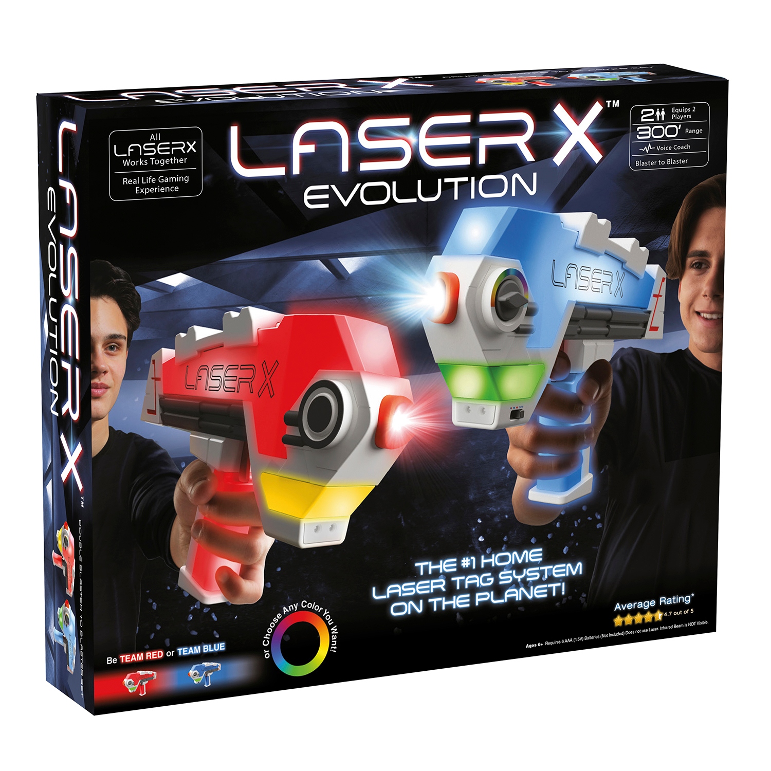 LASER X Evolution Double Blaster Set for 2 Players - Laser Gun