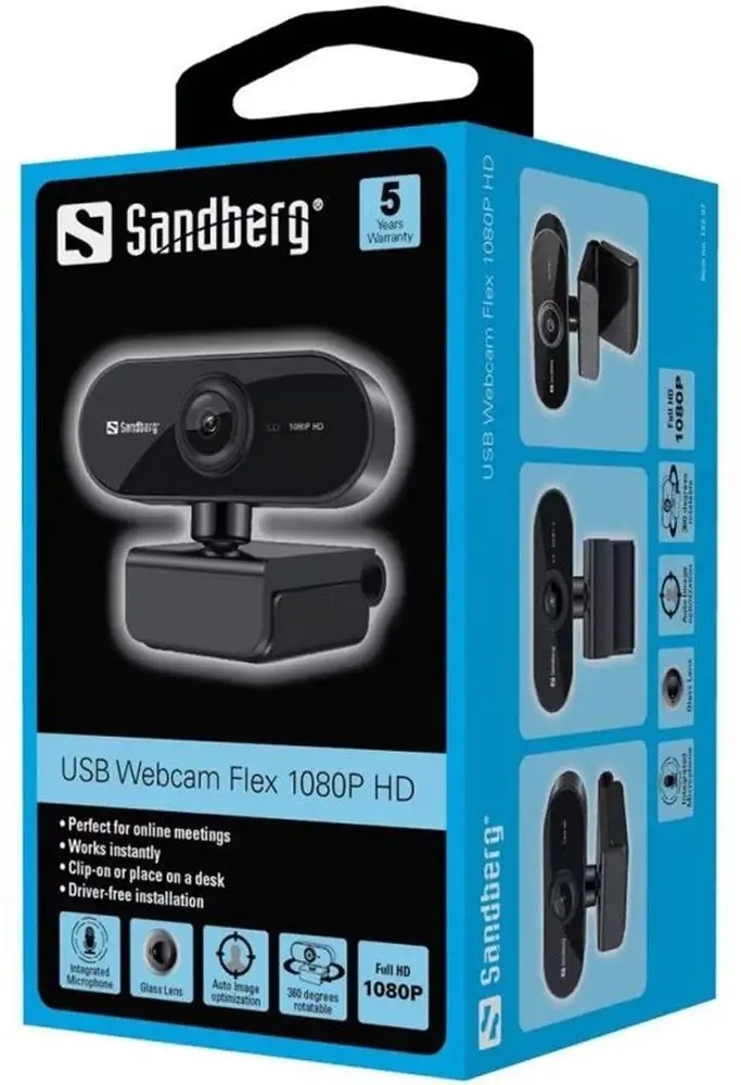 Kamera Sandberg USB cam Flex 1080P HD 2 MP Sklep