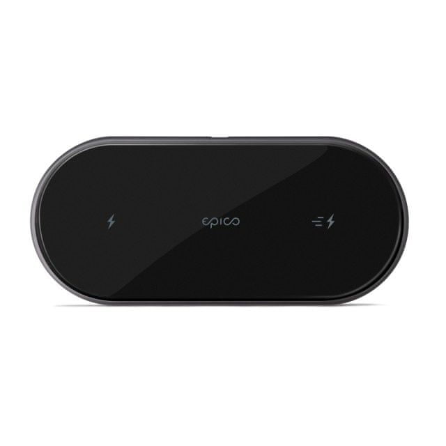 Bezdrátová nabíjecí podložka Epico UltraSlim Dual Wireless 18W fast