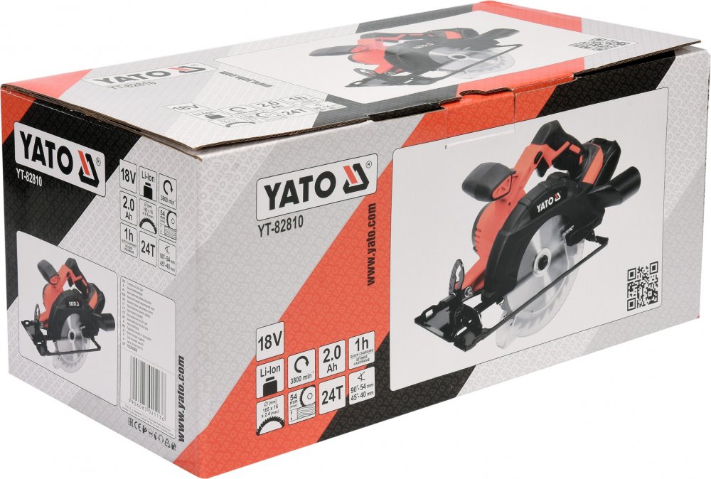 Akumulátorová Kotoučová Pila 18V Sada. Yato YT-82810