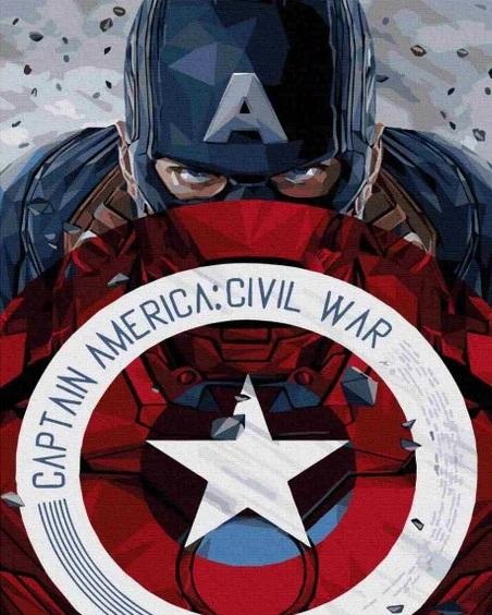Malování podle čísel Captain America 40x50cm
