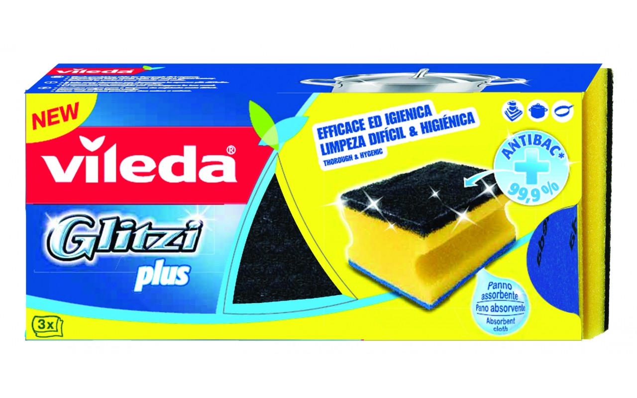 Levně Houbička Vileda Glitzi 2+1 ks