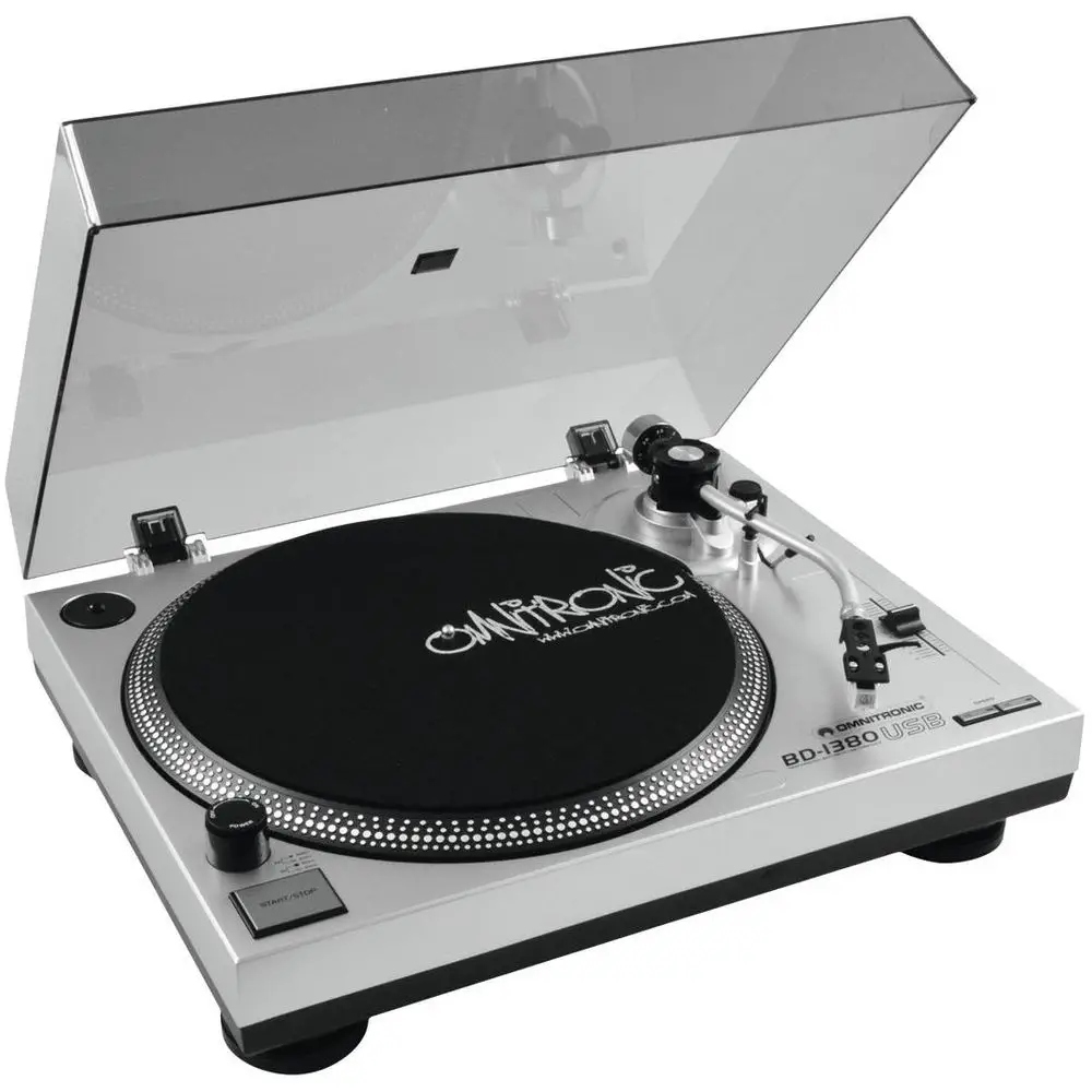 Gramofon Omnitronic BD-1380 Usb stříbrný pásek