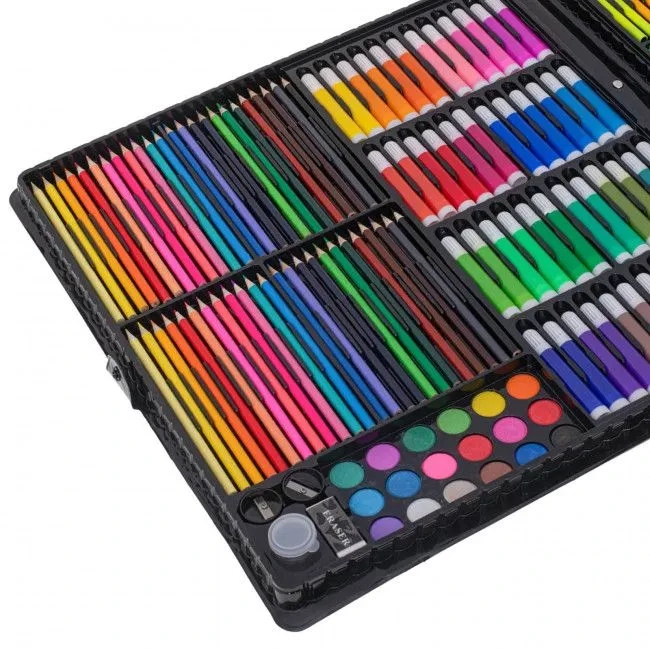 ZESTAW KREDEK DO RYSOWANIA MALOWANIA ARTYSTYCZNY WALIZKA 288 ELEMENTY Płeć chłopcy dziewczynki