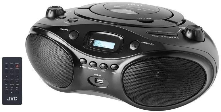 Radioodtwarzacz JVC RD-E661B-DAB CD AUX FM USB Czarny