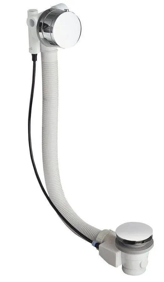 Odtoková súprava s plnením, dĺžka 775 mm, automatická zátka 72 mm, chróm