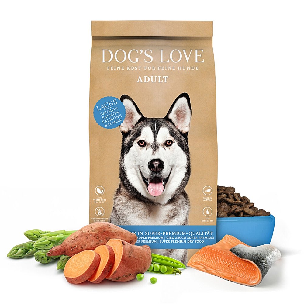Dog's Love Lachs – losos s batáty a spirulinou (12 kg)