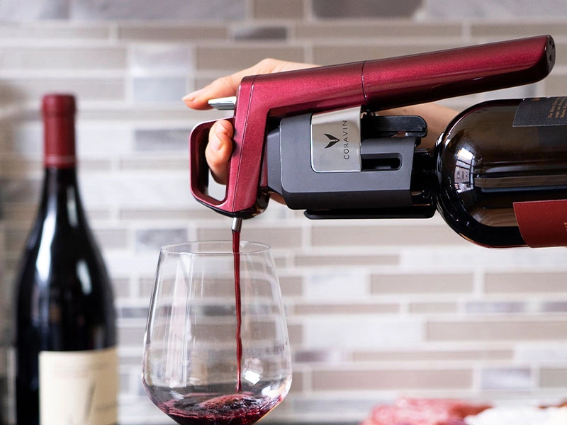 CORAVIN Timeless Six Plus, System do przechowywania wina, Burgundowy — 9