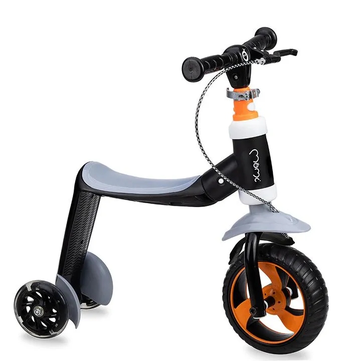 Hulajnoga TRÓJKOŁOWA rowerek biegowy jeździk z LED 2w1 MoMi dla dzieci Hamulec tak