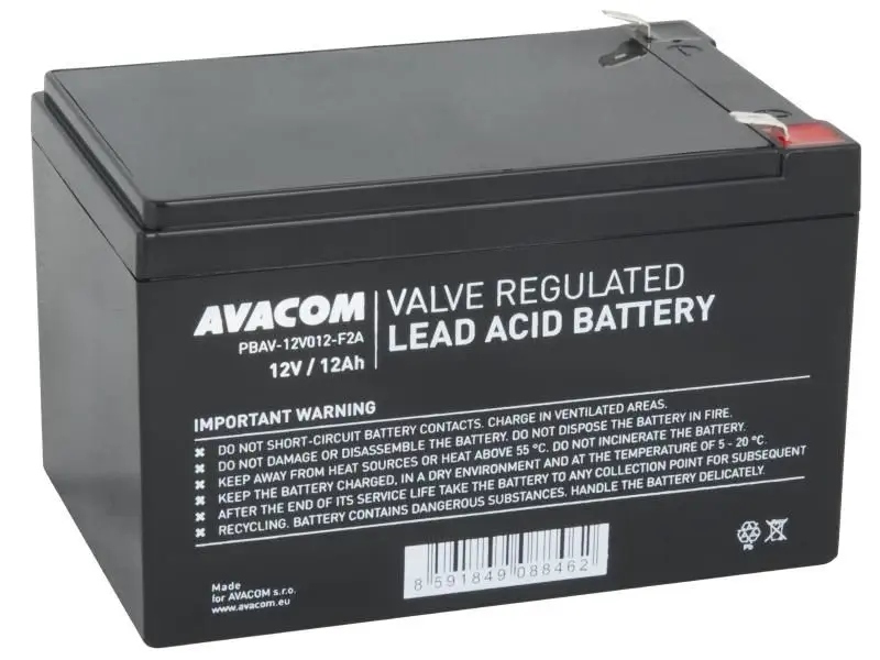 Akumulátor Avacom 12V 12Ah F2 (PBAV-12V012-F2A)